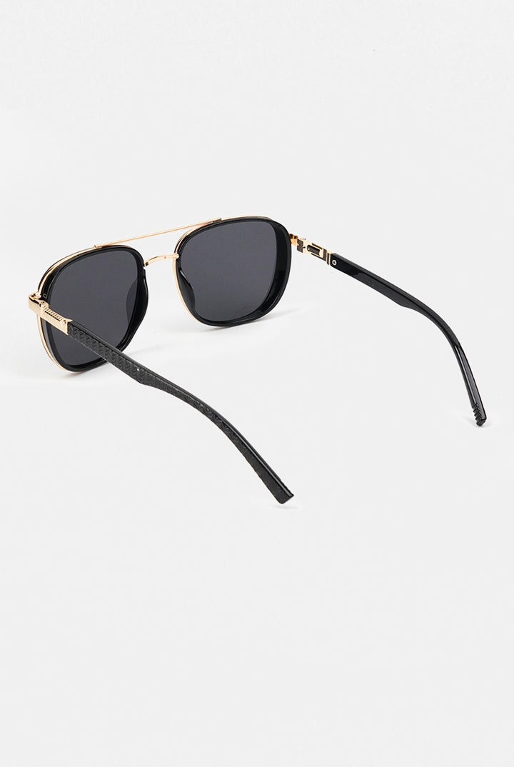 Double Bridge Square Sunglasses - Gold - Mendeez