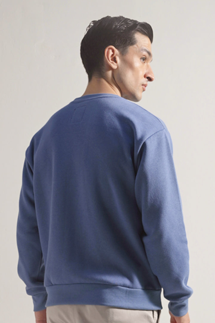 Oversized Graphic Sweatshirt - Ocean Blue - Mendeez