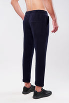 Tapered Thermal Jogger Pants - Navy Blue - Mendeez
