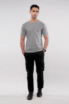 MNDZ Graphic Pocket T-Shirt - Heather Grey - Mendeez