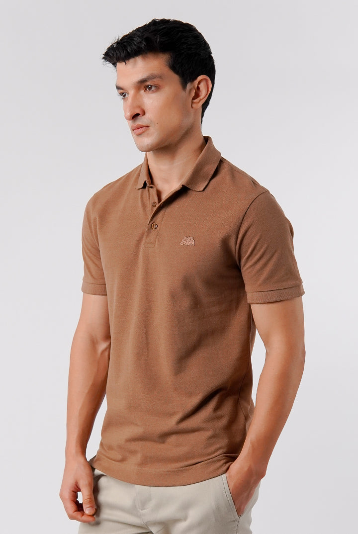 Regular Fit Polo Shirt - Brown - Mendeez
