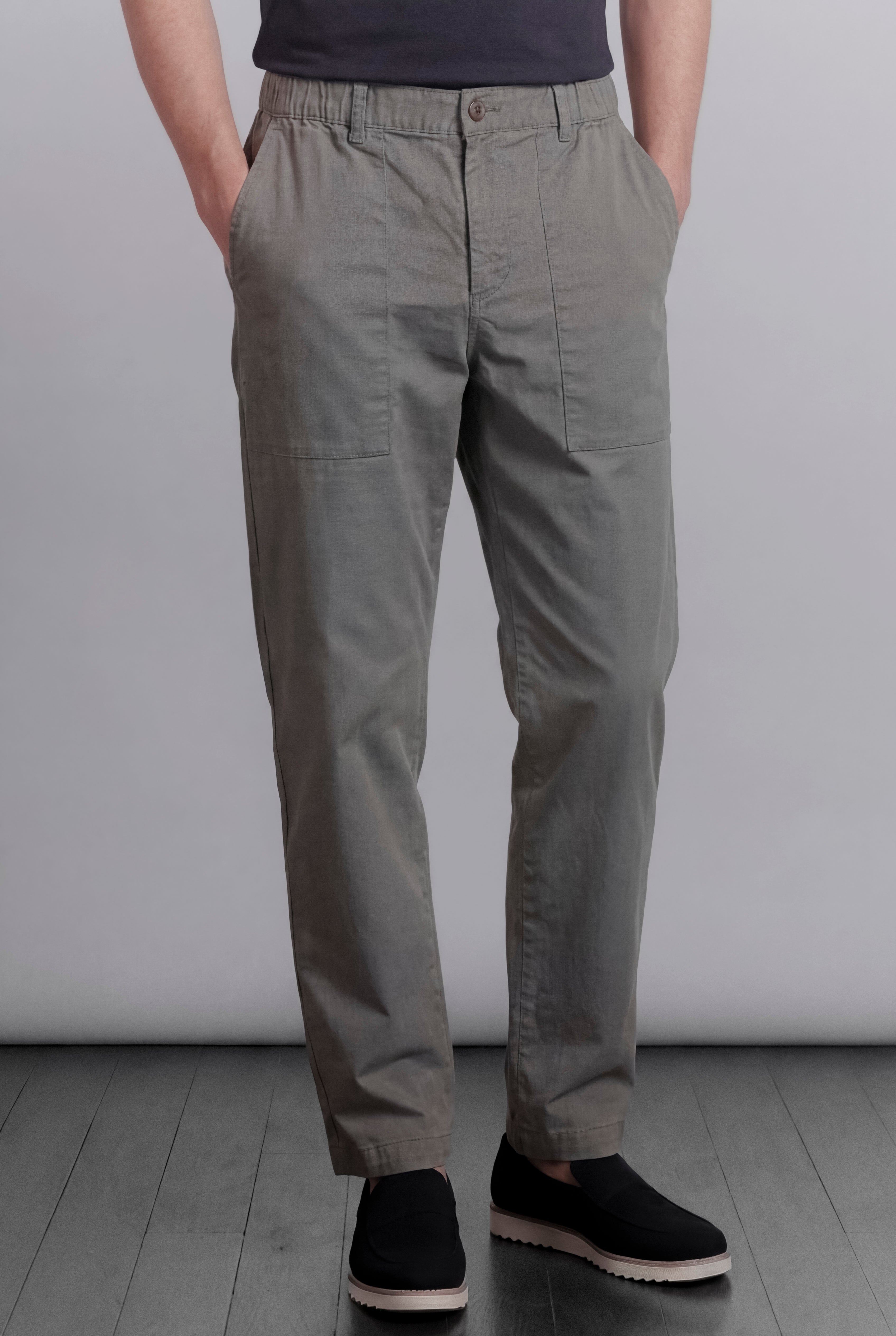 Classic Straight Pants - Grey - Mendeez