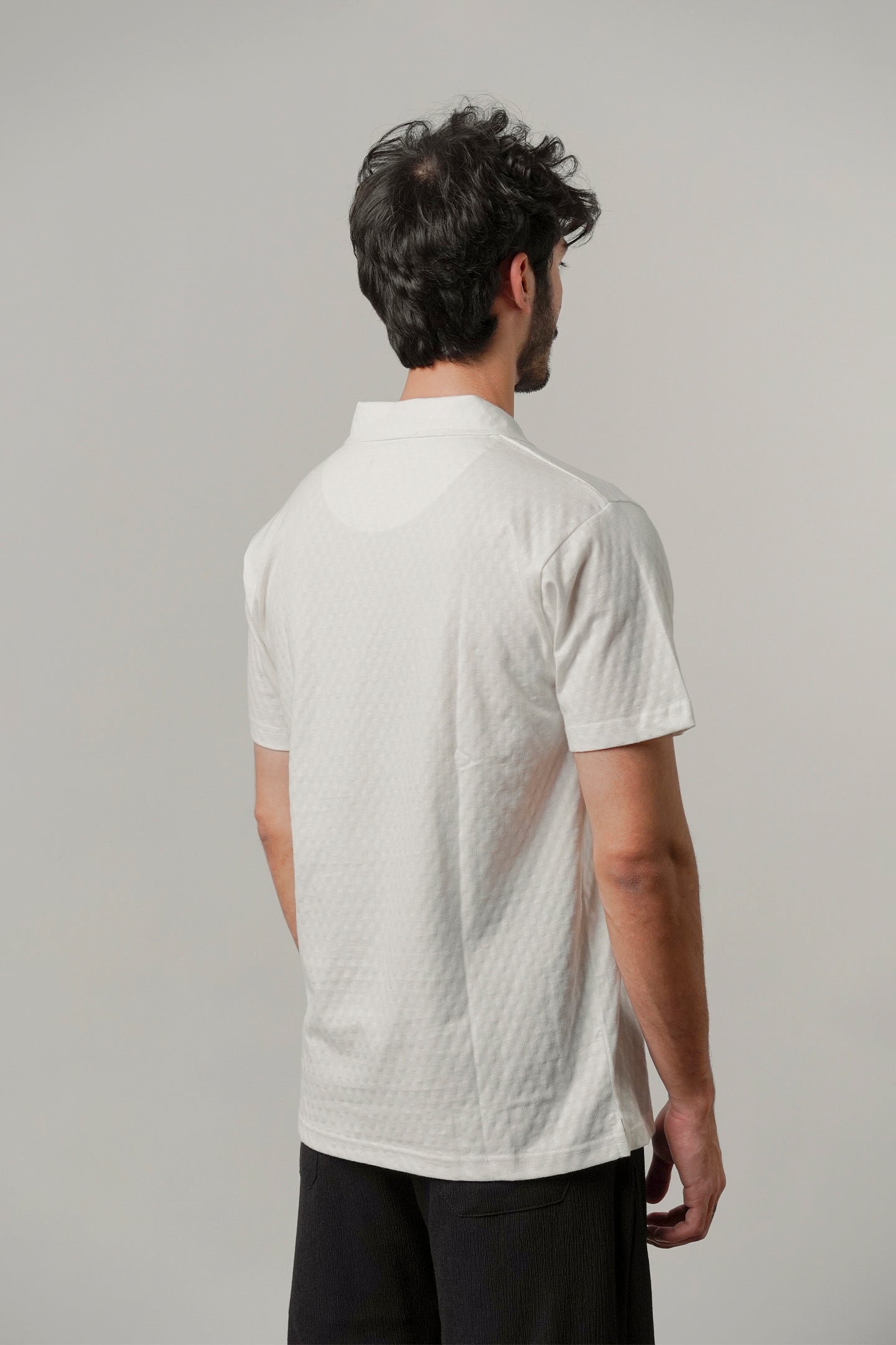 Johnny Collar Polo - White - Mendeez