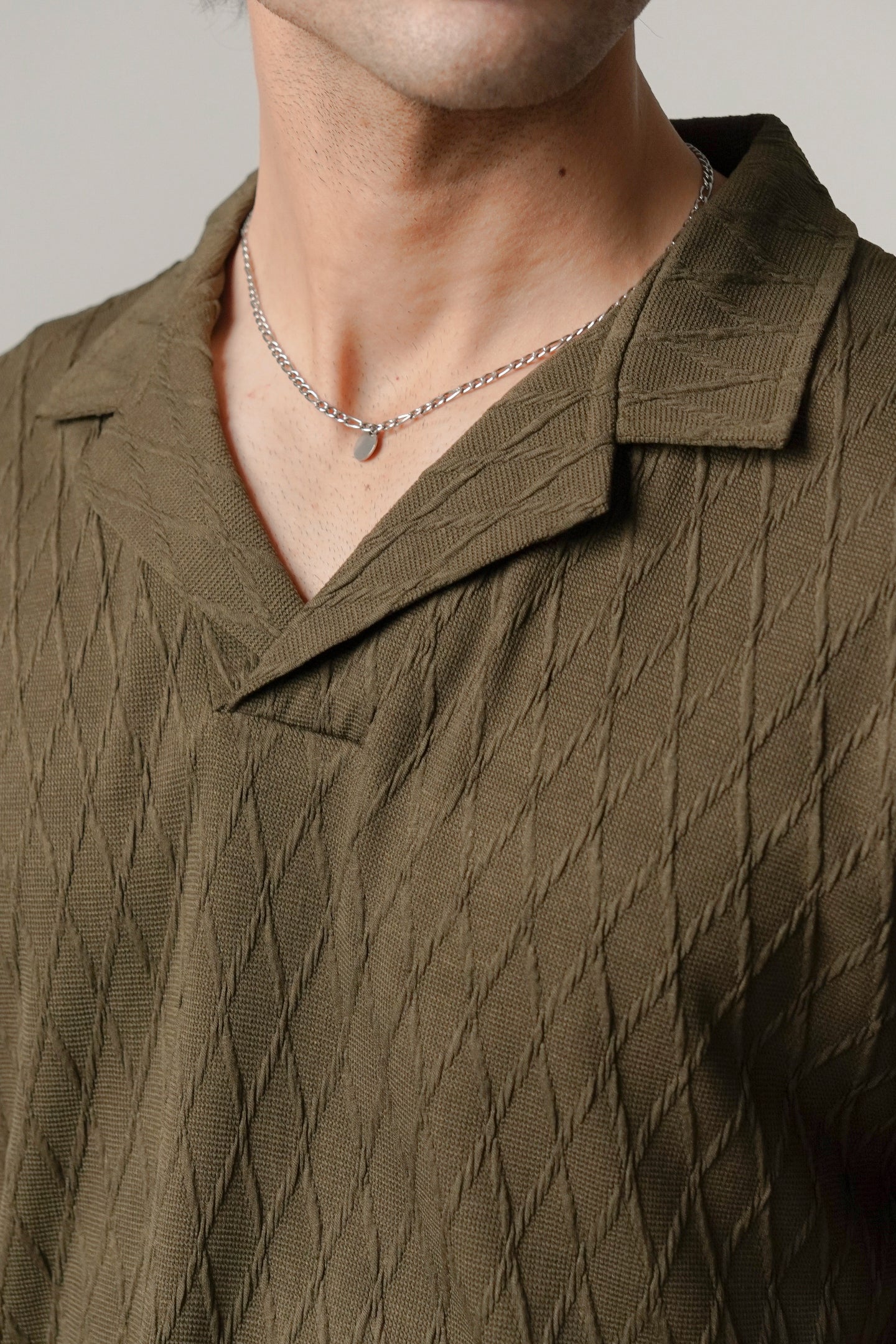 Cuban Collar Polo - Forest Green - Mendeez