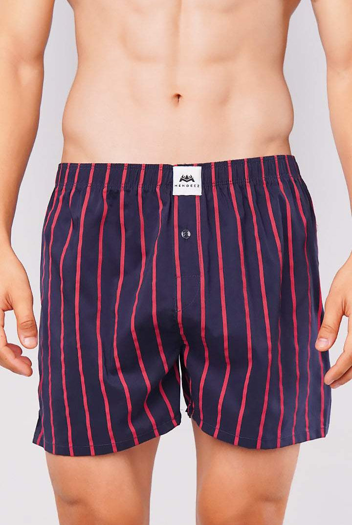 Red Stripes Woven Boxer Shorts - Mendeez PK