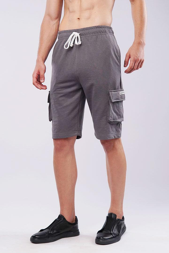 Terry Cargo Shorts - Dark Grey - Mendeez