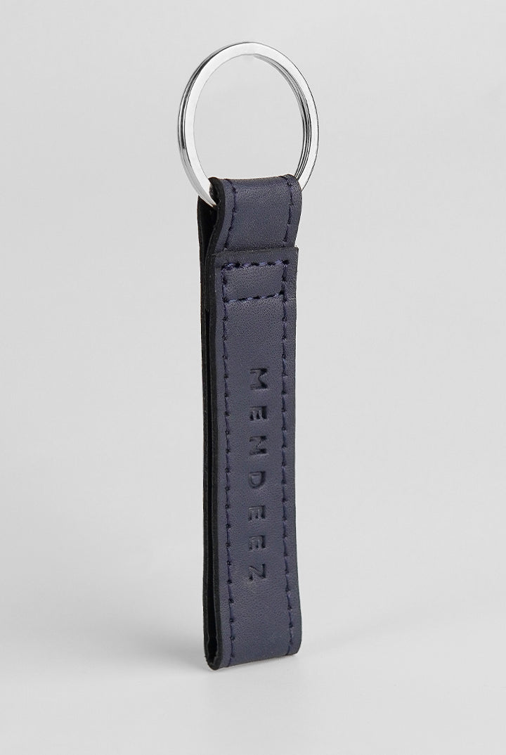 Leather Keychain - Dark Blue - Mendeez