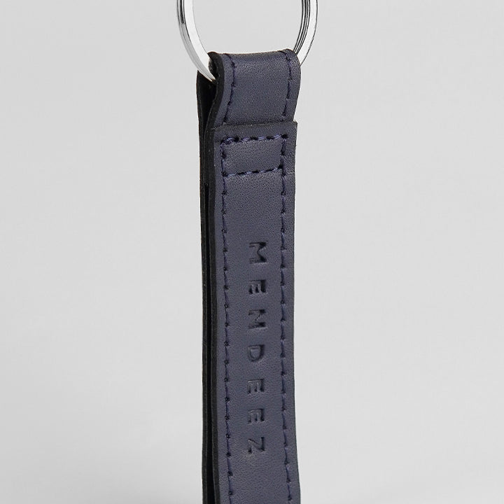 Leather Keychain - Dark Blue - Mendeez