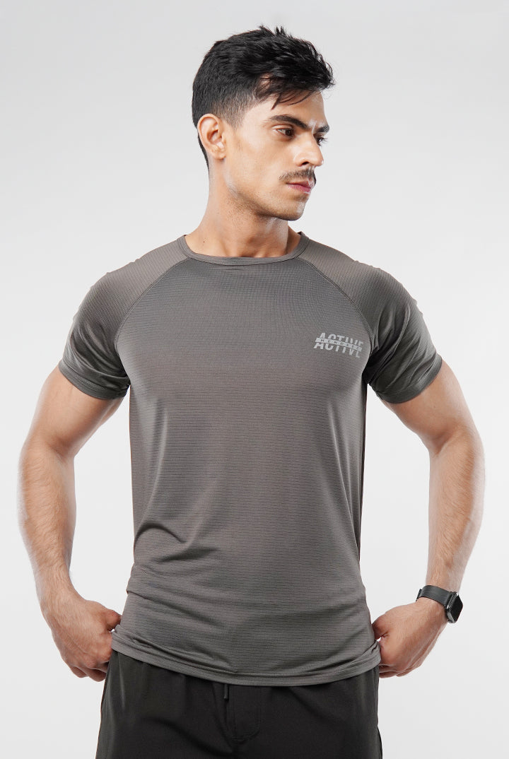 Striped T-Shirt - Grey - Mendeez