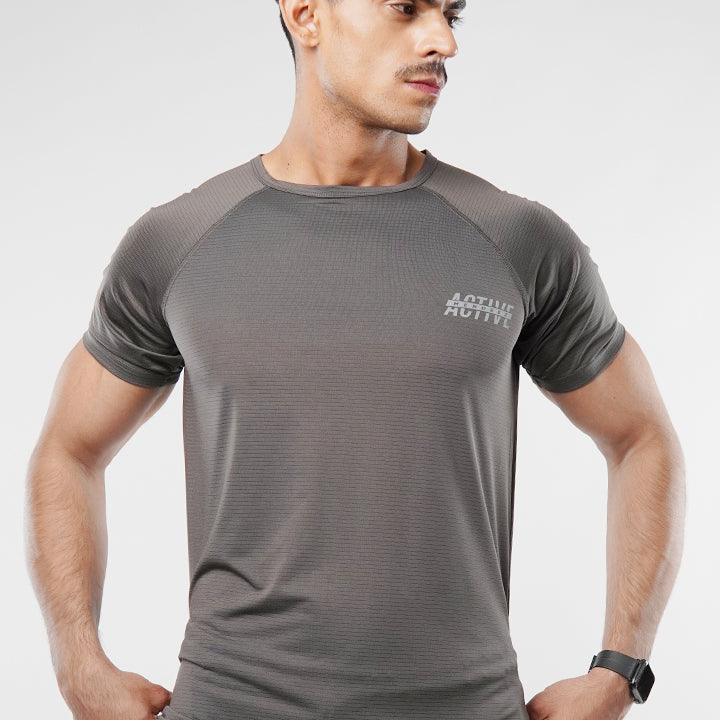 Striped T-Shirt - Grey - Mendeez