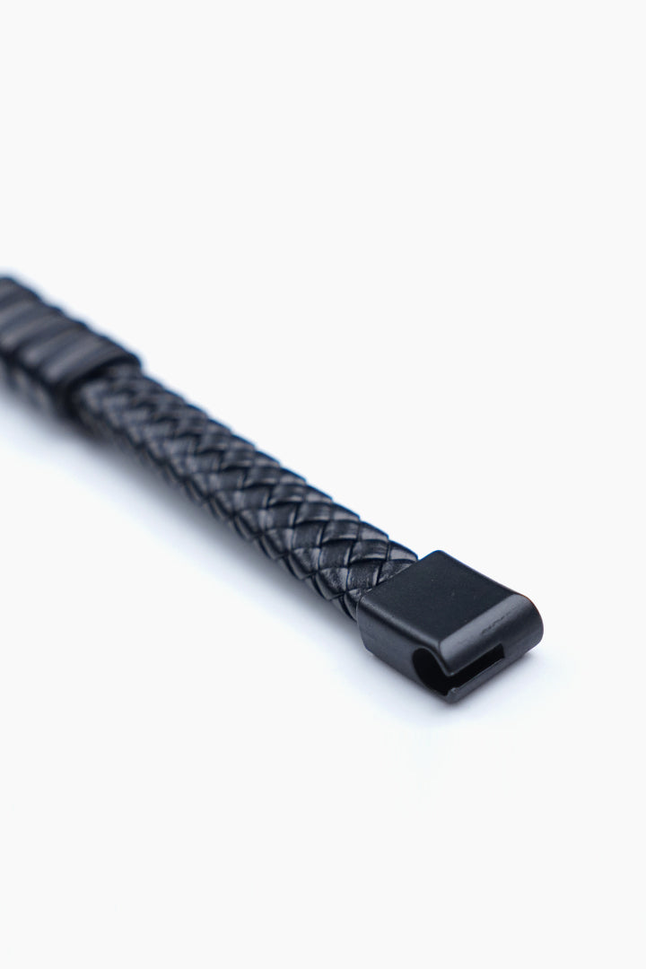 Textured Black Braided Bracelet-1-MENDEEZ