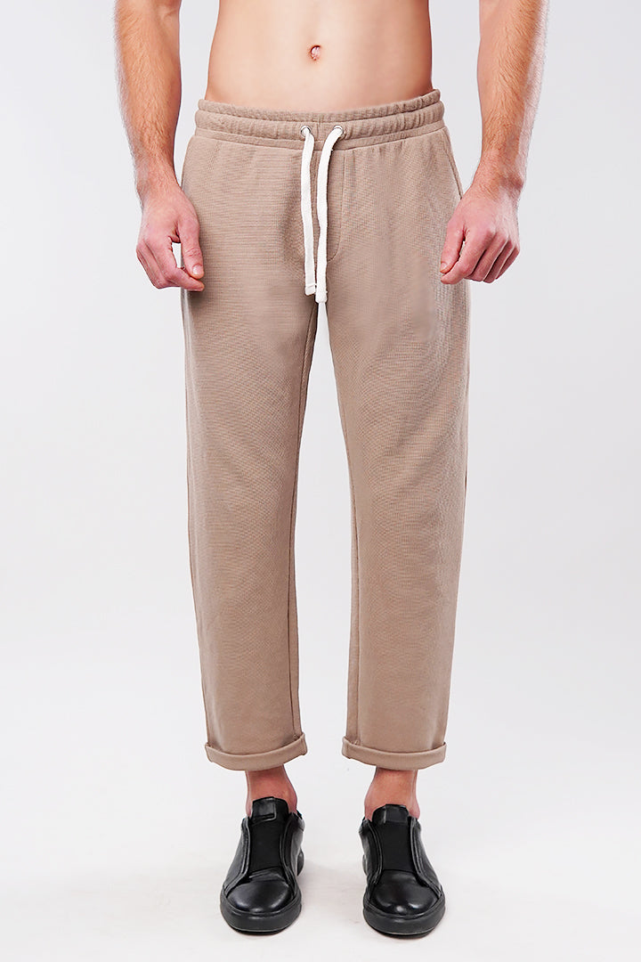 Tapered Thermal Jogger Pants - Sand - Mendeez