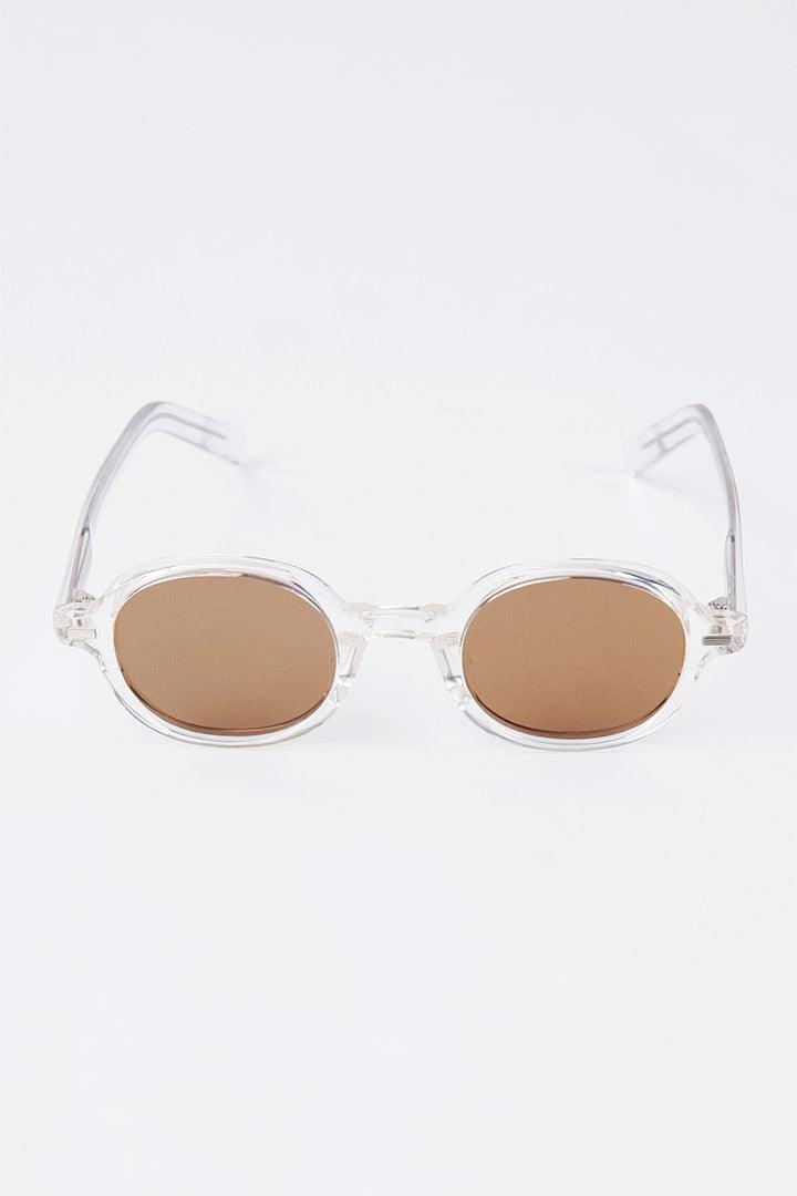 Transparent Round Sunglasses - Brown - Mendeez PK