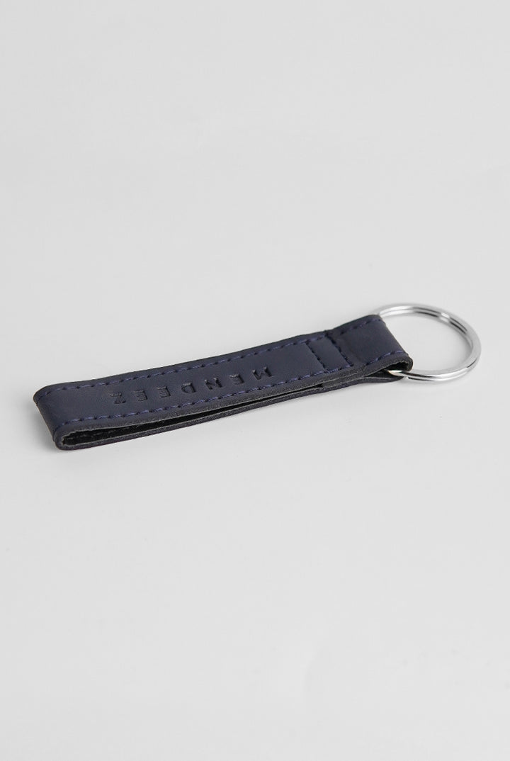 Leather Keychain - Dark Blue - Mendeez