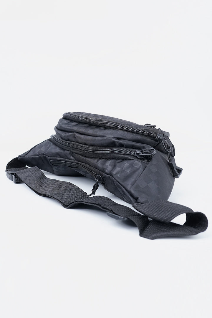Checkerboard Waist Bag - Black-3-MENDEEZ
