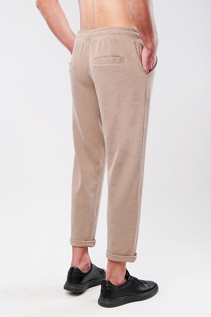 Tapered Thermal Jogger Pants - Sand - Mendeez