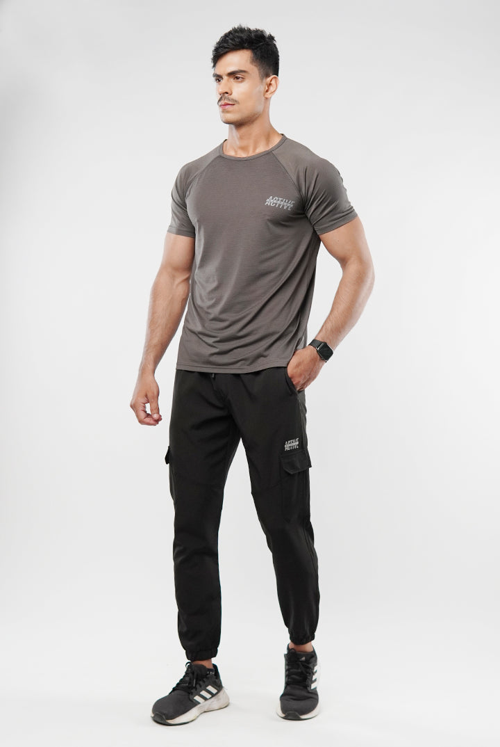 Striped T-Shirt - Grey - Mendeez