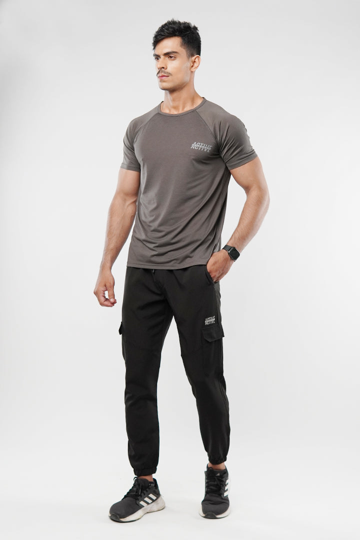 Striped T-Shirt - Grey - Mendeez