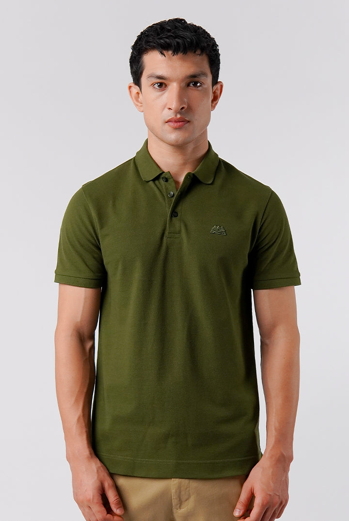 Regular Fit Polo Shirt - Olive Green - Mendeez