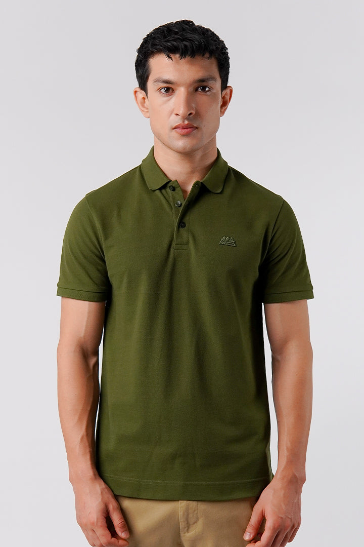 Regular Fit Polo Shirt - Olive Green - Mendeez