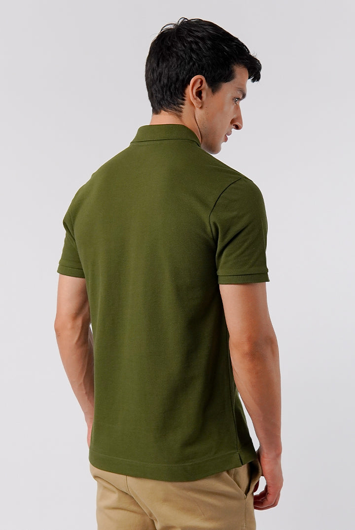 Regular Fit Polo Shirt - Olive Green - Mendeez