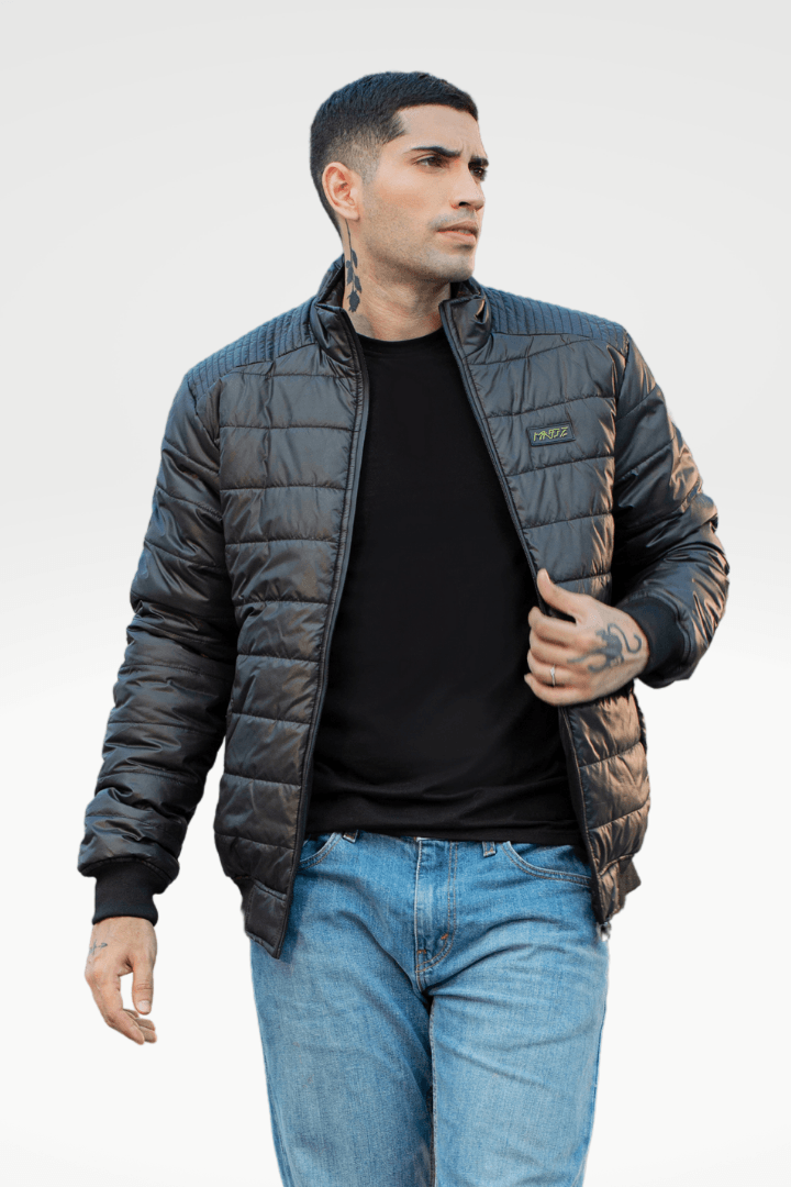 Black Shield Windbreaker Jacket - Mendeez PK