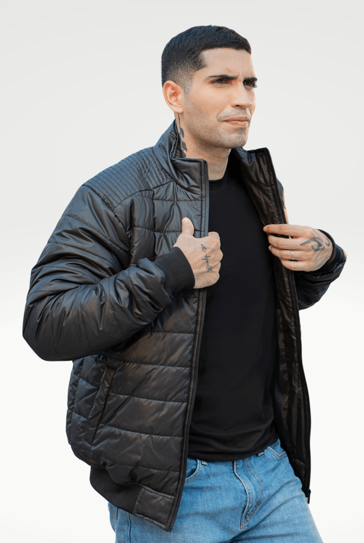 Black Shield Windbreaker Jacket - Mendeez PK