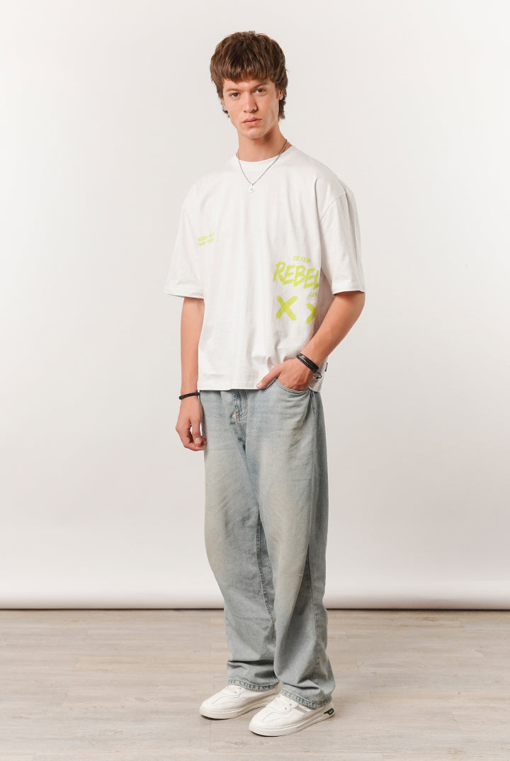 Box Fit Tee - White - Mendeez