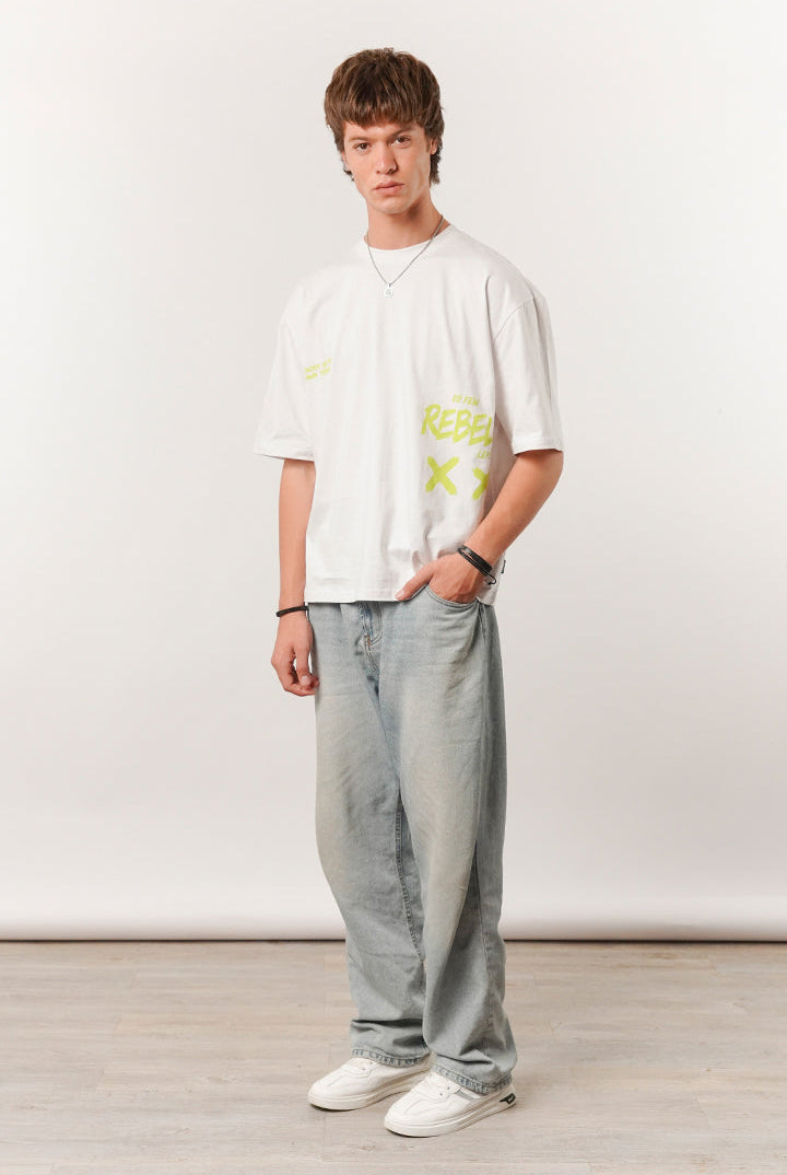 Box Fit Tee - White - Mendeez