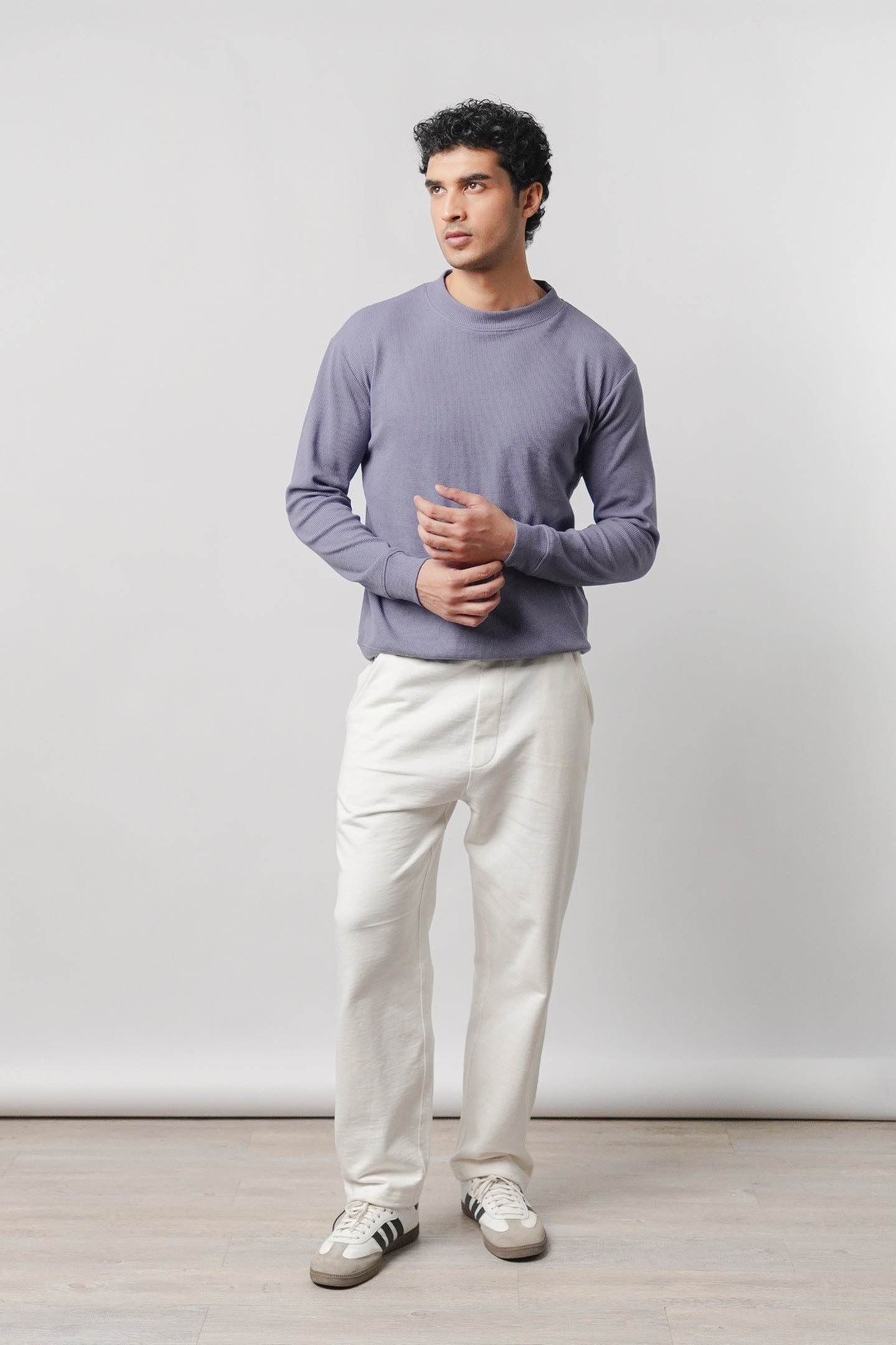 Mock Neck Sweatshirt - Lilac - Mendeez