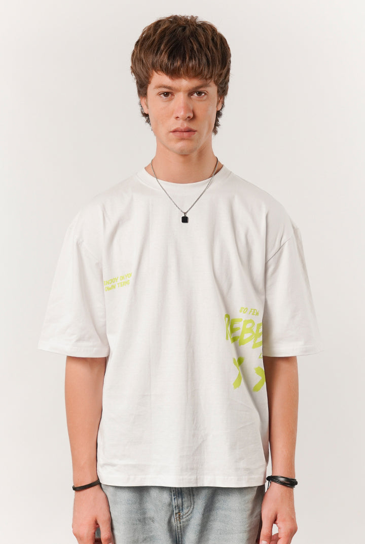 Box Fit Tee - White - Mendeez
