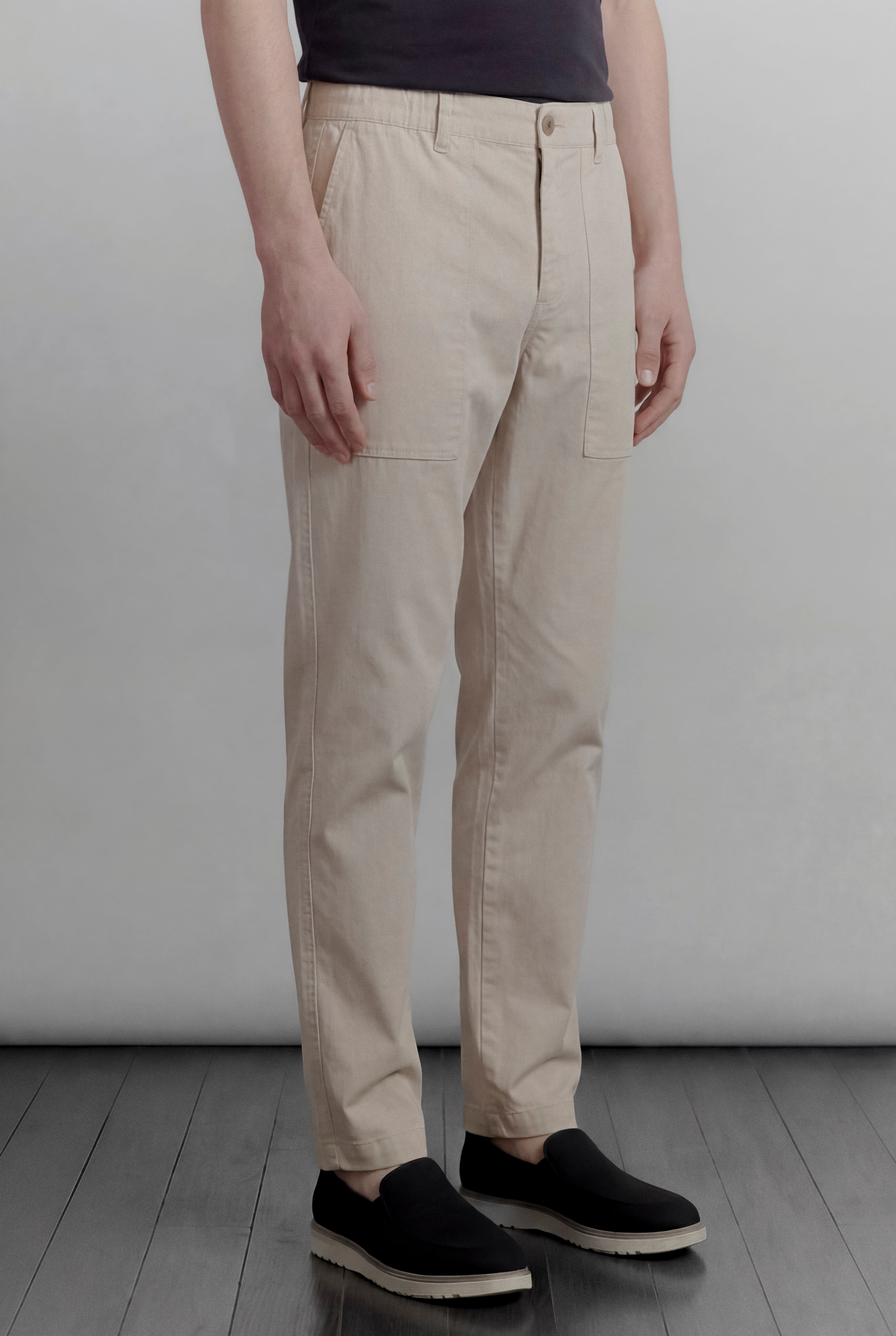 Classic Straight Pants - Sand - Mendeez