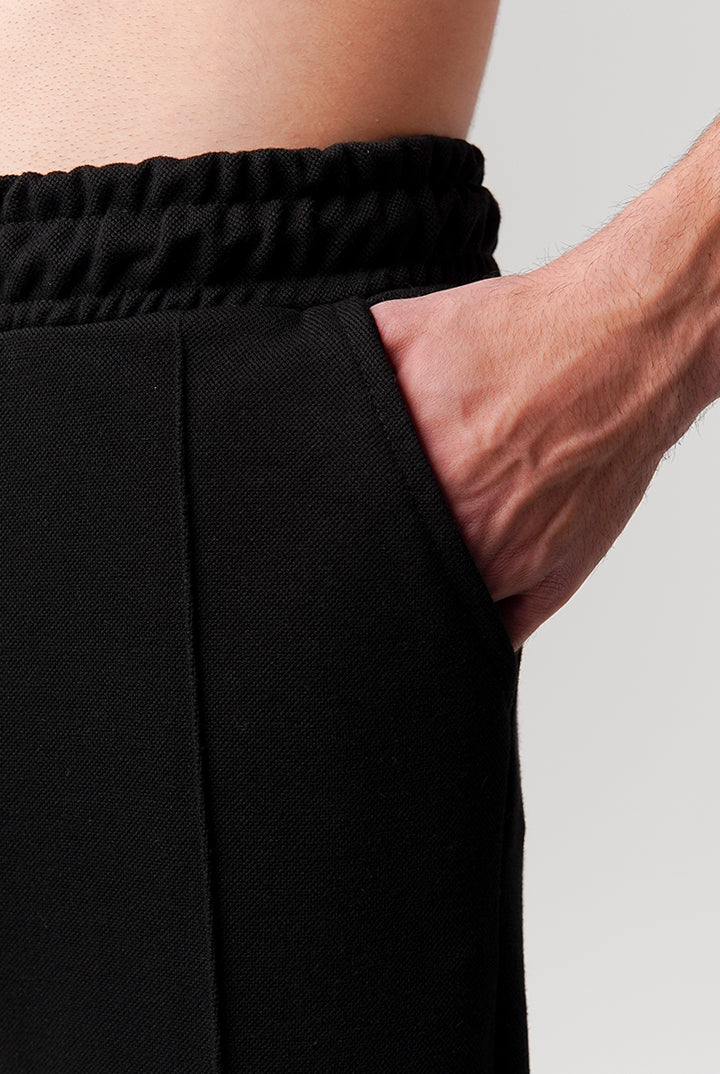 Pintex Jogger Pants - Black - Mendeez