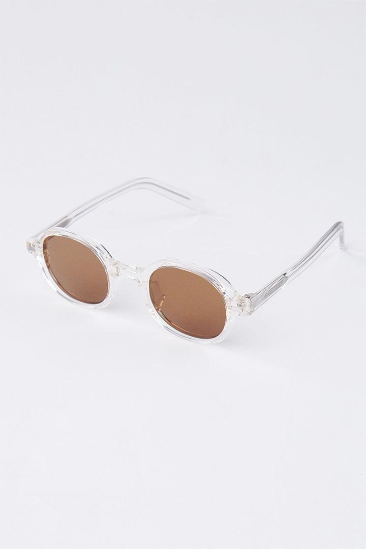 Transparent Round Sunglasses - Brown - Mendeez PK