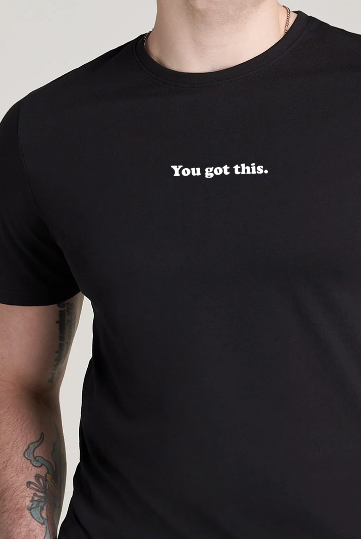 Printed Graphic Tee - Black - Mendeez