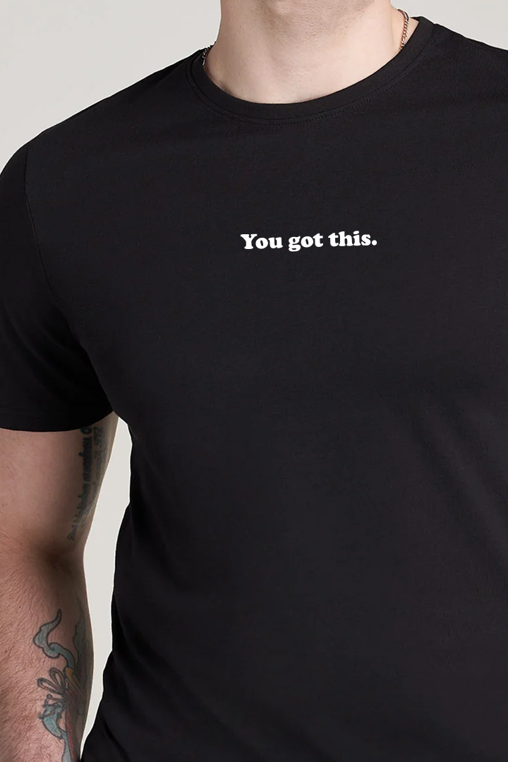 Printed Graphic Tee - Black - Mendeez