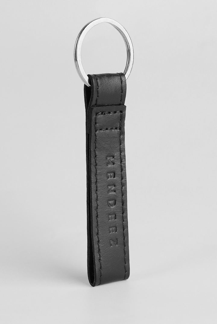 Leather Keychain - Black - Mendeez