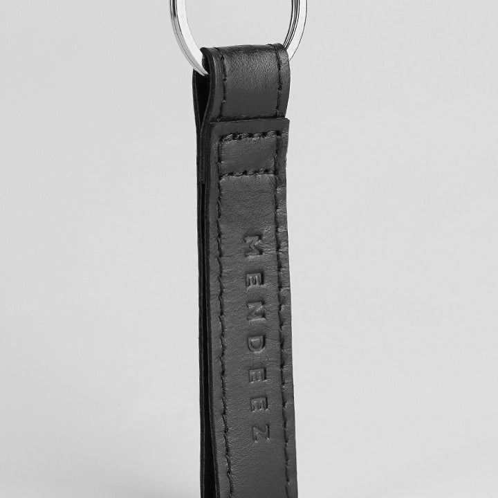 Leather Keychain - Black - Mendeez