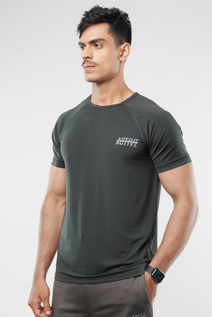 Striped T-Shirt - Bottle Green - Mendeez