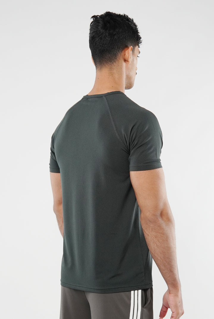 Striped T-Shirt - Bottle Green - Mendeez