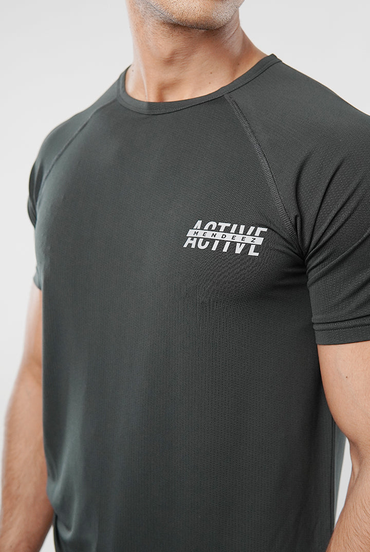 Striped T-Shirt - Bottle Green - Mendeez