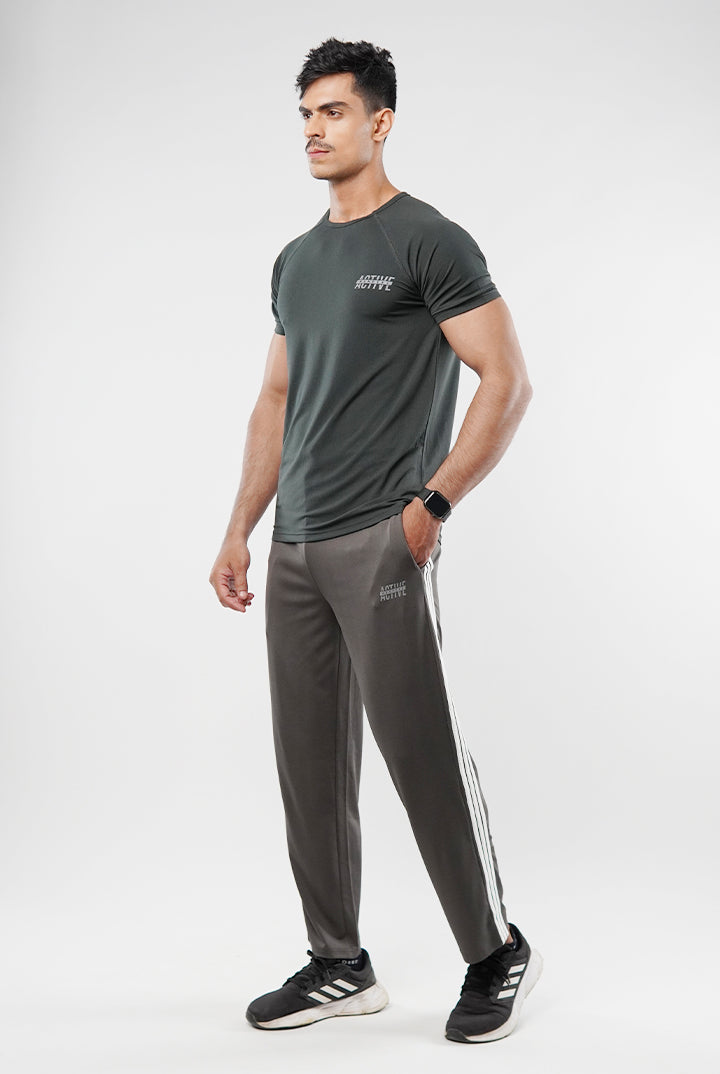 Striped T-Shirt - Bottle Green - Mendeez