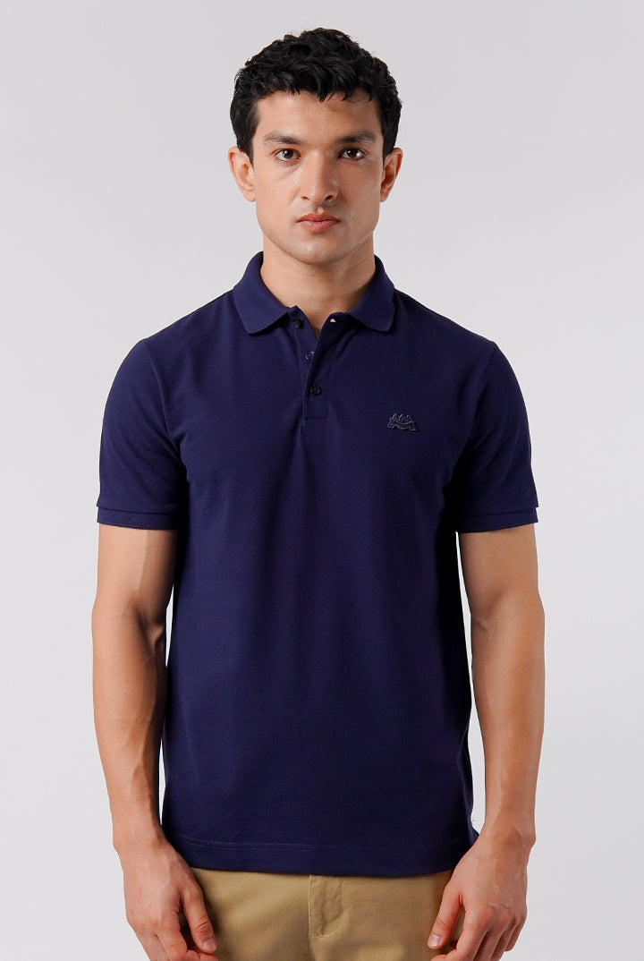 Regular Fit Polo Shirt - Navy Blue - Mendeez