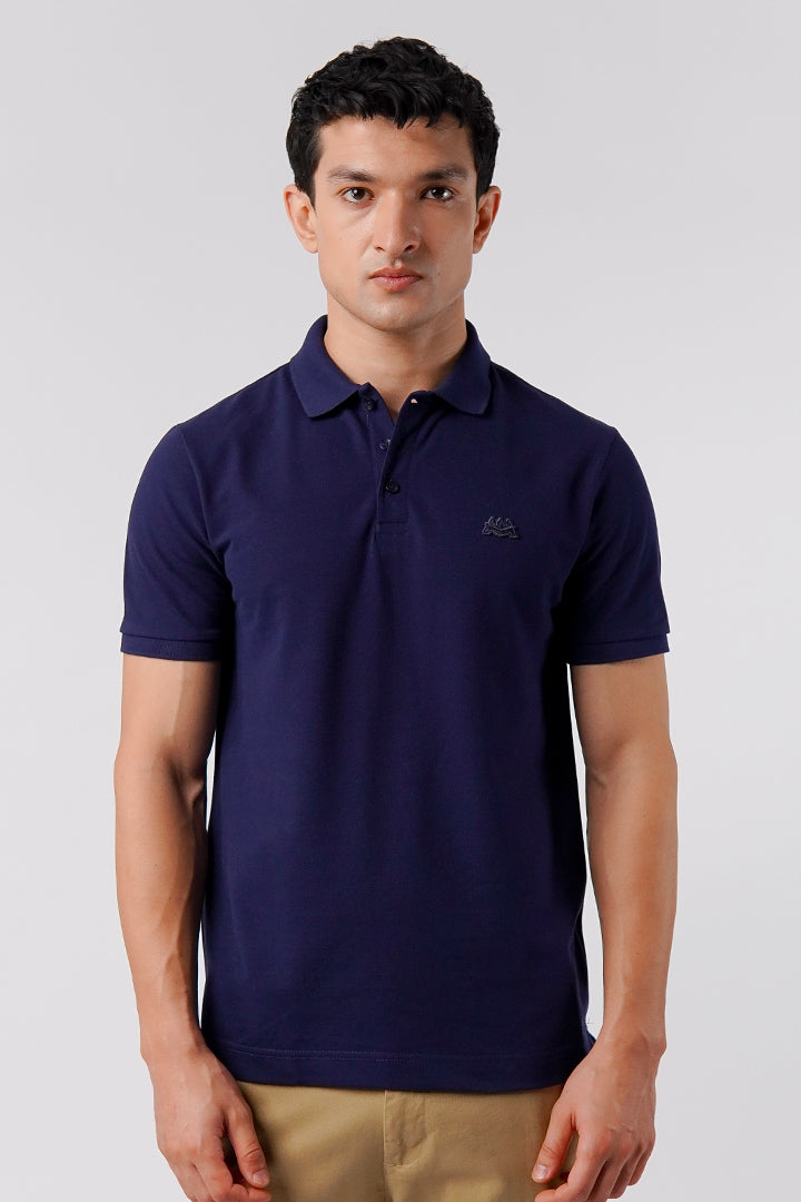 Regular Fit Polo Shirt - Navy Blue - Mendeez