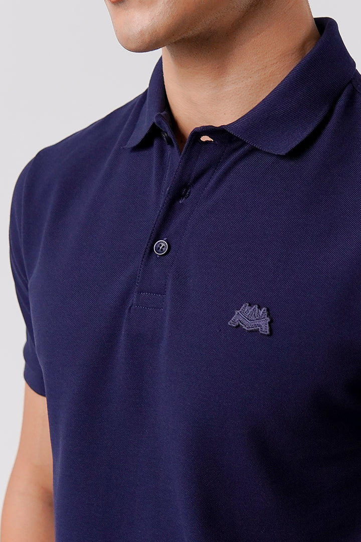 Regular Fit Polo Shirt - Navy Blue - Mendeez