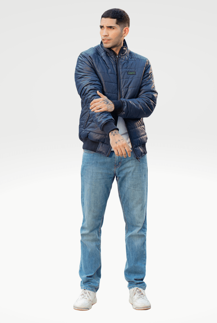 Navy Shield Windbreaker Jacket - Mendeez PK