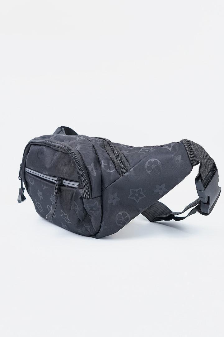 Motif Waist Bag - Black-9-MENDEEZ