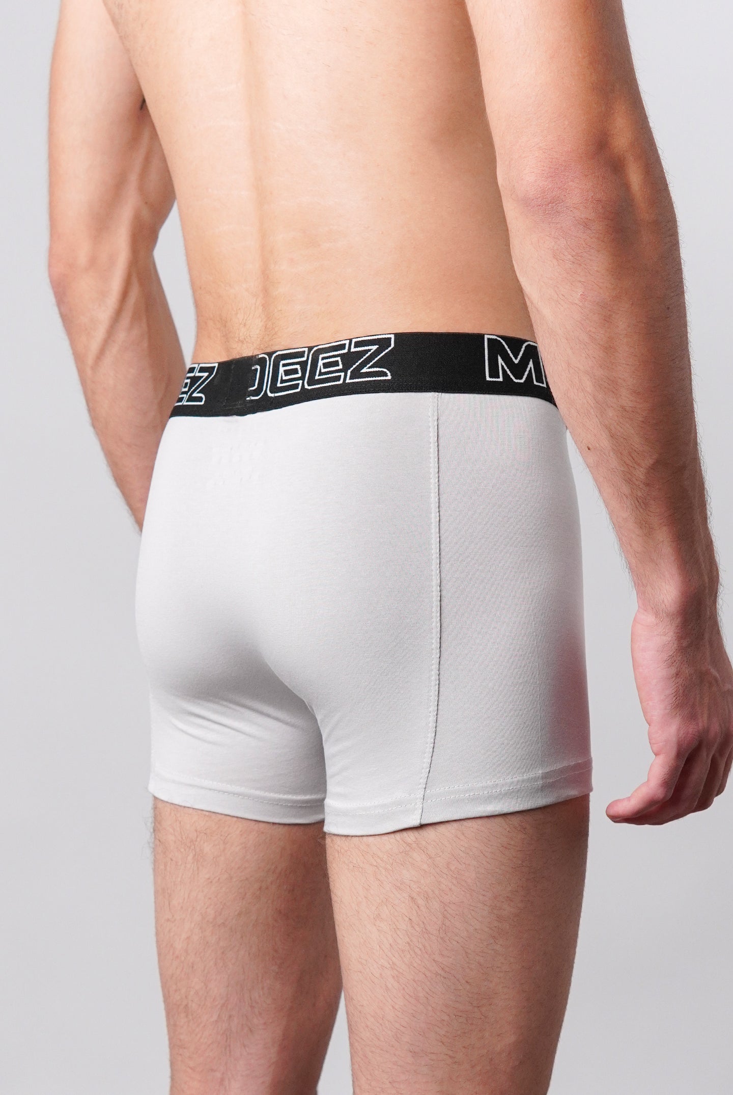 Boxer Trunks - Black, White & Light Grey Pack Of 3 - Mendeez