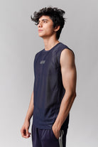 Mesh Tank Top - Navy Blue - Mendeez