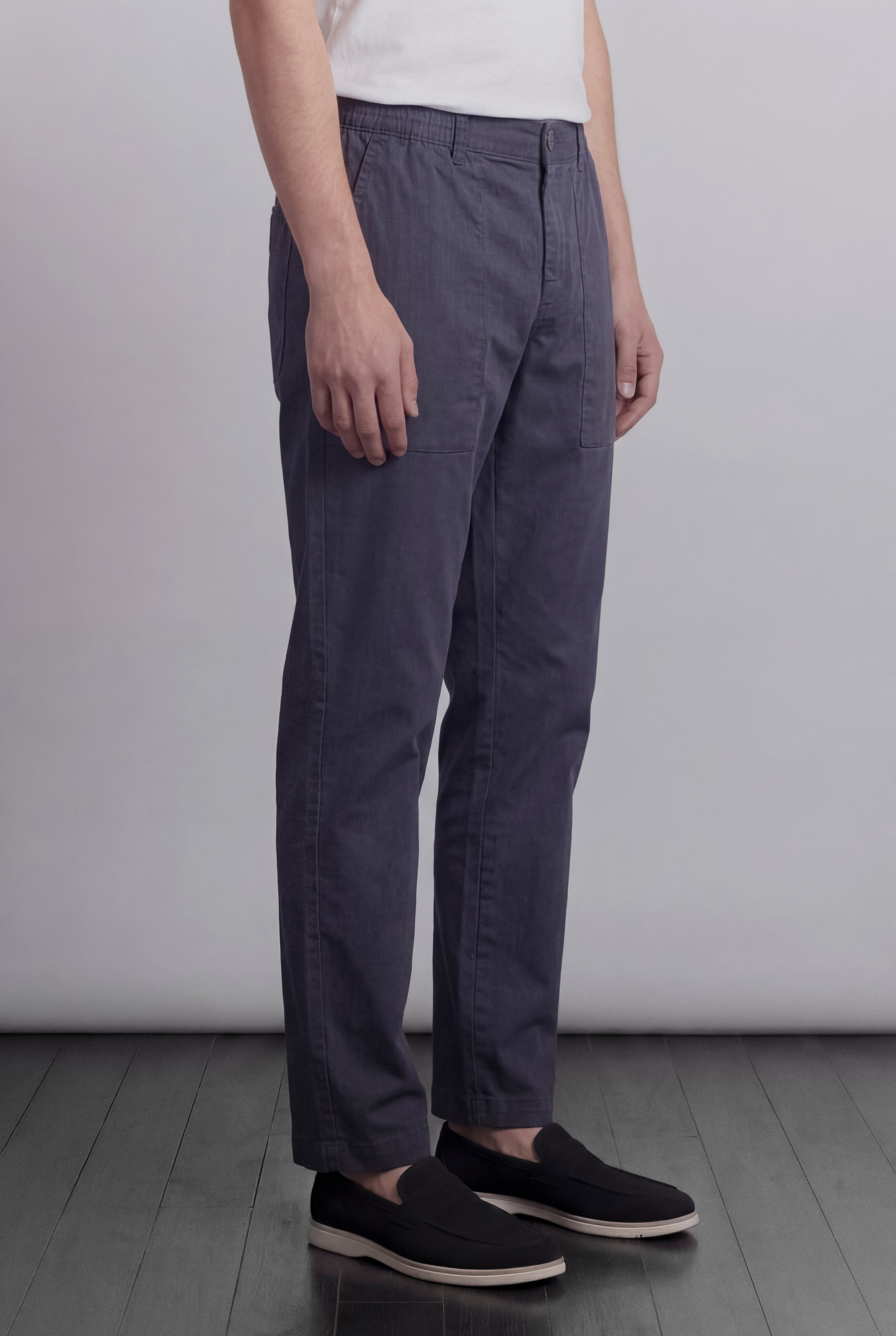 Classic Straight Pants - Navy Blue - Mendeez
